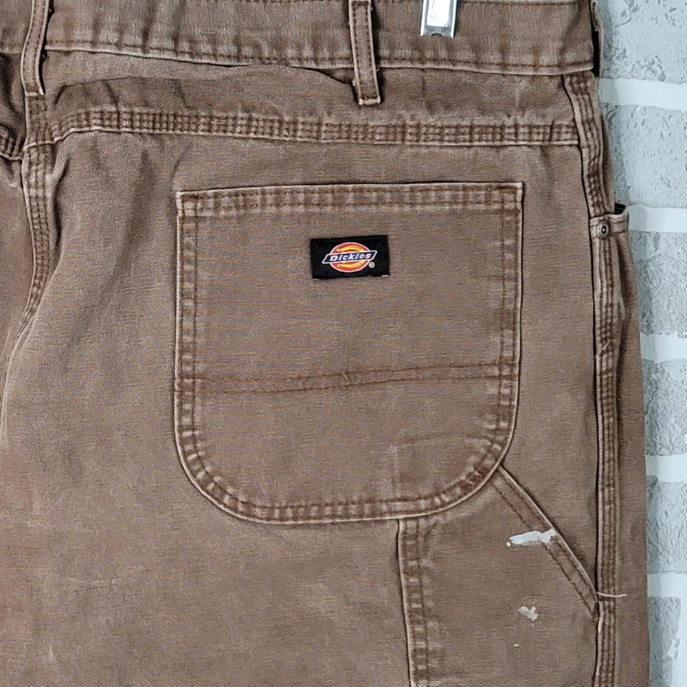 Dickies Brown Canvas Work Pants  Painters Fashion Work Wear Men's Size 42 x 30 - Picture 9 of 16